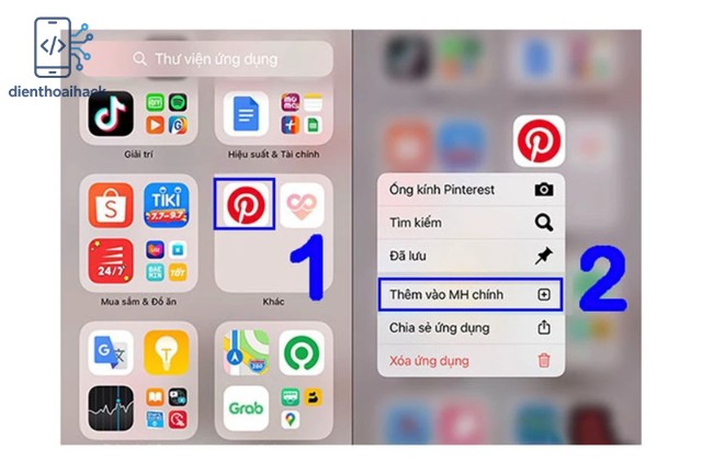 Cách đưa app ra màn hình